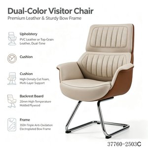 Modern Design PU/Cowhide Leather <b>Chair</b> 37760-2503A - Product Image 6