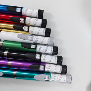 Reusable Injection <b>Pen</b> 60 Unit Capacity Assorted Colors <b>Gold</b> Blue Green Black Red Metal Body Adjustable Dose 3ml Cartridge <b>Pen</b> - Product Image 4