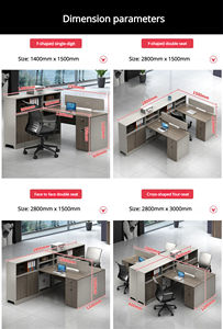 2-6 kişilik bölme bölme tablosu için Modern modüler ofis mobilyaları cabrio masası iş istasyonu - Product Image 5