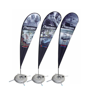 Pdyear Nhà Máy 14ft 4M Duy Nhất Đôi In Biểu Ngữ Ngoài Trời Tùy Chỉnh Bãi Biển Lông Hình Chữ Nhật Lưỡi Teardrop Cờ Với Cực Và Cơ Sở - Product Image 6