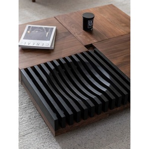 <b>Modern</b> Walnut <b>Coffee</b> <b>Table</b> With Storage <b>Black</b> Walnut Wood Living Room Furniture Solid Wood Minimalist Design - Product Image 3