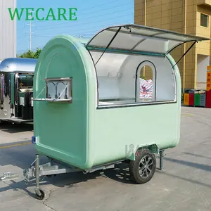 WECARE街迷你圆形移动冰淇淋咖啡食品车拖车在巴基斯坦出售