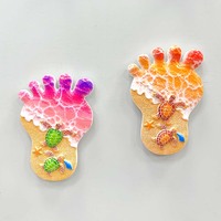 Aimants de réfrigérateur personnalisés tortue tropicale, designs 3D en résine, souvenirs de plage avec vagues, sable, coquillages, formes colorées, vente en gros et au détail