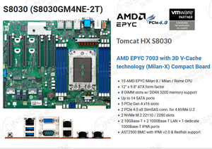 Carte mère de serveur pour <span class=keywords><strong>Tyan</strong></span> S8030GM2NE/S8030GM4NE-2T, socket unique SP3, AMD EPYC 7002/7003, 8DIMM DDR4, 5xPCIe4.0, ATX, prend en charge 4 GPU - Product Image 2