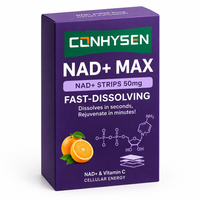 Bandes de dissolution rapide OEM Nad+ Max pour le soutien de l'énergie cellulaire et de la vitalité au chitosane, bandes orales dissolvables Nad+ 50 mg