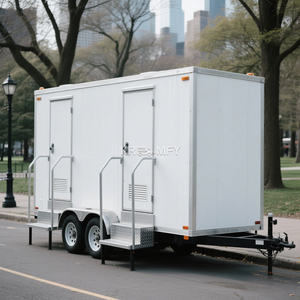 Nouvelle conception de toilettes payantes de luxe 2025, prix de gros, remorque portable, extérieur - Product Image 1