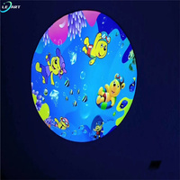 LeArt UV Ocean Printing Sun Flower Pattern Blue Sky White Cloud Pattern Area Design Stretch Ceiling