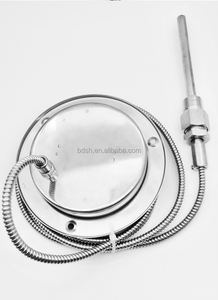 WSS Termômetro Bimetálico Dois <span class=keywords><strong>Metal</strong></span> Medidor Térmico Temp Thread BSP 1/2 ''Totalmente SS Personalizar Stem Dial Therm 4 polegada 6 polegada 100mm 150mm - Product Image 4