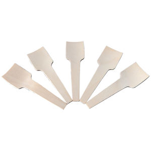 ملعقة خشبية صغيرة قابلة للتحلل الحيوي مقاس 70 مم للاستخدام مرة واحدة بسطح أملس ومصقول للآيس كريم والتخييم - Product Image 3