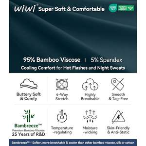 Pantalones de Yoga Anchos Personalizados para Mujer, Cintura Alta, Suaves, de Viscosa de Bambú, con Bolsillos, Color Verde Azulado Oscuro, Talla XXL - Product Image 4