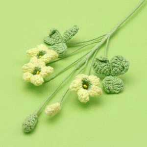 ช่อดอกออกซาลิสสามหัวถักโครเชต์สำเร็จรูป งานแฮนด์เมด ดอกไม้ประดิษฐ์ - Product Image 6