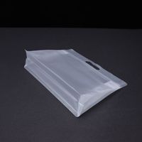 Sacs à café en plastique transparent mats à huit côtés avec fermeture éclair, sacs à poignée, pochettes de rangement alimentaire à fond plat pour noix avec fermeture éclair