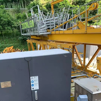 Grue à tour de construction Zoomlion 7527 d'occasion de 16 tonnes avec une hauteur de levage de 60 m et un moment de charge élevé pour les bâtiments de grande hauteur