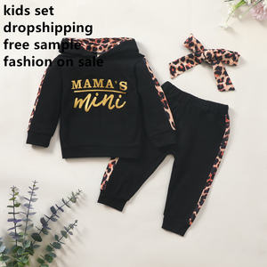 Dropshipping Ropa de Otoño e Invierno para Niñas Pequeñas, Sudadera con Estampado de Leopardo Rosa, Conjunto de Ropa para Bebés con Diadema - Product Image 2