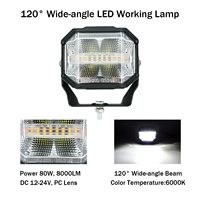 Barra de Luz LED de 5 Pulgadas y 80W, Luz de Trabajo LED Todoterreno con Haz de Luz Concentrado e Inundado para Camiones, Automóviles, Barcos, Tractores, ATV, Faros Delanteros, 6000K