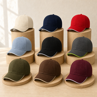 Unisex klassieke vintage baseballcap met lage profiel, Oxford-stof, luipaardprint, contrast piping, gebogen klep, verstelbare achtergesp, casual sport.