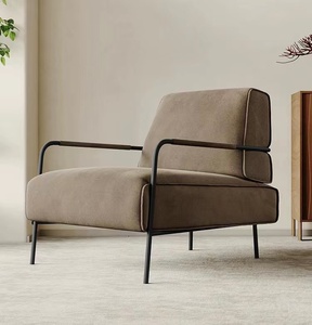 Sedie di accento Comfort di lusso con tessuto in velluto e struttura in metallo per soggiorno camera da pranzo o mobili dell'hotel - Product Image 2