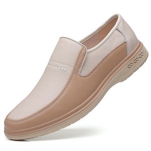 Mocasines de cuero sin cordones para hombre, color blanco roto, informales, transpirables, de cuero suave, para uso informal - Product Image 5