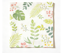 Serviettes en papier jetables à thème botanique printanier pour fête de mariage, décor feuilles vertes fraîches, fournitures pour fête de mariage