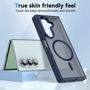 Custodia per telefono <span class=keywords><strong>in</strong></span> <span class=keywords><strong>silicone</strong></span> effetto pelle satinata per Samsung Z Fold 8 7, protezione ampio schermo TPU + acrilico - Product Image 2