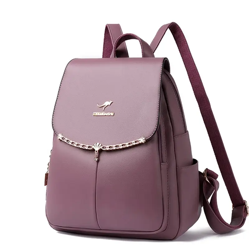 Mochilas de moda, mochila de viaje para mujer, mochila de marca famosa para mujer, mochilas escolares de gran capacidad, mochila de PU de alta calidad para mujer