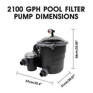 Bomba de Filtro para Piscina de 2100 GPH de Ahorro Energético, Compatible con Piscinas Elevadas e Inflables - Product Image 5