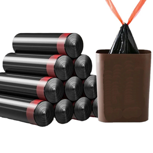 Nhà máy nóng bán đen Heavy Duty dùng một lần Túi rác cuộn Thùng rác nhựa túi rác, dây rút túi rác bán buôn - Product Image 4