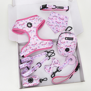 Arnés de neopreno para perros, acentos en forma de corazón, logotipo personalizado, collares de correa, juego de arnés, arneses para mascotas, dispensador de bolsas para caca, accesorios para perros - Product Image 3