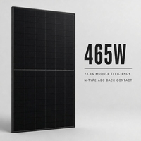 Modules photovoltaïques monocristallins MULOYAL M-465W-ABC-M-2S 465W de type N, efficacité 23,3 %, tout noir, 182 mm x 182 mm, 3,2 mm, boîtier de jonction IP68, PID