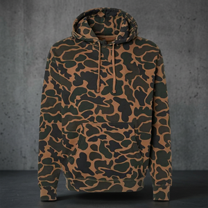 Camo Print Hooded <b>Sweatshirt</b> <b>Men</b> Regular Fit Long Sleeve Casual Streetwear Pullover Hoodie With Pocket Autumn Style - Product Image 3
