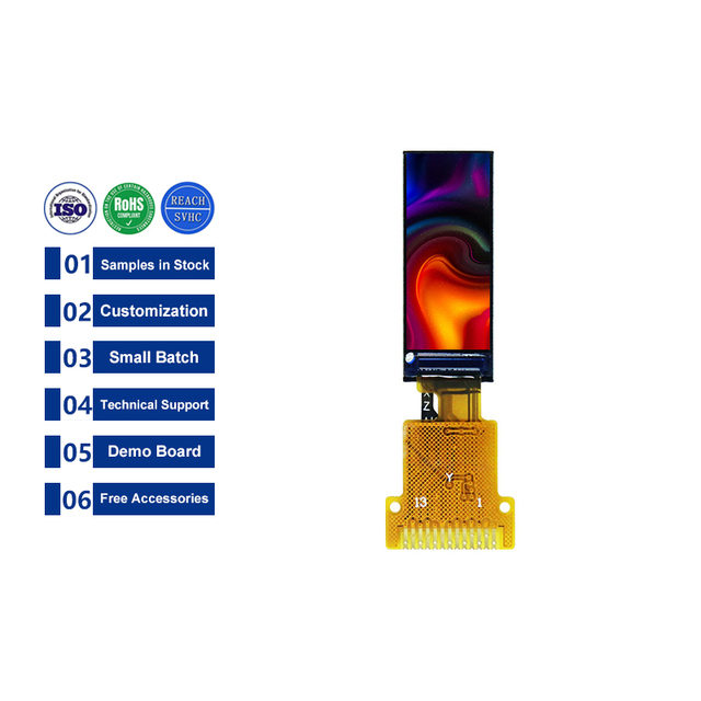 Small 0.72 Inch 60*160 SPI Bar TFT LCD Module Screen 0.72inch 13Pin GC9D01 Stripe LCD Display Custom Touchscreen Touch Panel