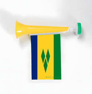 Drapeaux des îles Turcs et Caïcos, trompettes en plastique pour encourager lors d'événements sportifs, événements sportifs nationaux, supporters <span class=keywords><strong>de</strong></span> football - Product Image 3