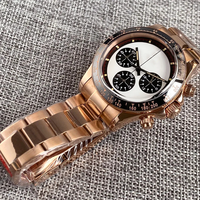 Luxuriöse Raumschiff-Super-Herrenuhr mit Erd-Thema, Multifunktions-Chronograph, Edelstahl, Saphirglas, Vollautomatisch