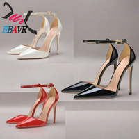 Chaussures d'été à talon aiguille de 12 cm pour femmes, bout pointu ouvert, style ODM/OEM, rehaussantes, à porter de gauche à droite