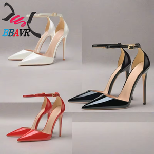 Sandales à talons pour femme ODM/OEM, escarpins à bout pointu de 12 cm, talon fin, bout ouvert, chaussures d'été - Product Image 1