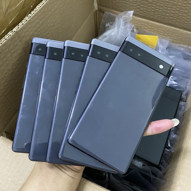 6a Smartphone Sky Blue Aluminum Body Octa Core 128GB CDMA LTE English Side Buttons Android 12 FHD OLED Display 6.1-inch 5G