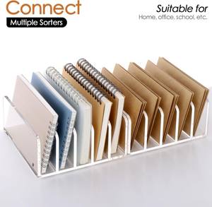 منظم ملفات متعدد الوظائف مخصص من المصنع، صندوق تخزين مكتبي حديث من الأكريليك قابل لإعادة التدوير، رف للبريد والمغلفات بـ 5 أرفف - Product Image 4