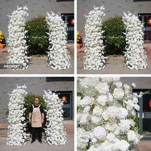 Arco de Flores para Decoración de Bodas, Arreglo Floral para Arco de Boda, Arco de Flores Artificiales Realistas de Color Blanco - Product Image 2