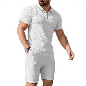 Half Sleeve Solid Summer <b>Tracksuit</b> Set Streetwear Style Lightweight Breathable Casual Sports Wear Unisex Custom Logo High - Product Image 2