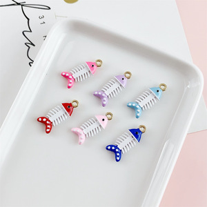 Dijes de Aleación Esmaltada con Forma de Estrella de Mar, Espina de Pescado, Serie Marina, Estrella del Océano, Lindos y Coloridos - Product Image 3