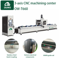 Centre d'usinage CNC pour profilés en aluminium robustes OUWO avec changeur d'outils automatique et système de contrôle Siemens 828D à vendre