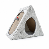 Lit pour chat Sandwich, maison pour chat d'intérieur, doux, chaud, respirant, avec coussin amovible, base antidérapante, 40 x 40 x 28 cm