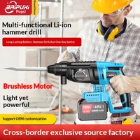 Marteau perforateur électrique industriel haute puissance léger et rechargeable à batterie lithium - Outil multifonction double usage
