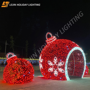 Venta caliente Impermeable 3D LED bola dorada motivo luces para la decoración de la calle al aire libre - Product Image 1