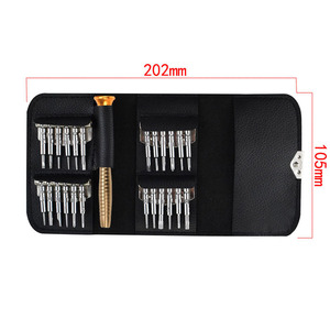 Jeu de tournevis Shang Ping 25 en 1 avec étui en cuir et embouts magnétiques pour réparation de précision - Product Image 3