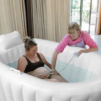 Baignoire gonflable portable en PVC Hemei, blanche, durable, avec grand dossier pour adultes, 180*150*100cm, moderne