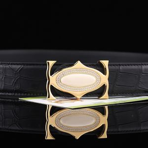 Plate buckle <b>belt</b>, simple and fashionable business <b>belt</b>, men's designer <b>belt</b>, crocodile leather <b>belt</b> - Product Image 3