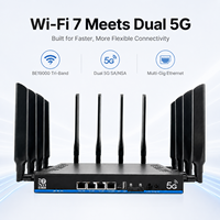 Router CPE WiFi 7 5G de Grado Empresarial BE19000 Tri Banda MT7988AV 2.5G WAN LAN Ranuras para Doble SIM OpenWRT OEM ODM