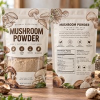 Sachet Doypack Personnalisé Imprimé pour Poudre de Champignons avec Fermeture Éclair, Emballage Alimentaire en Mylar, Refermable et Anti-Humidité