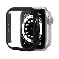 En stock, étui en PC mat avec protection d'écran intégrée pour Apple Watch 8 9 10 11 SE3, couverture intégrale